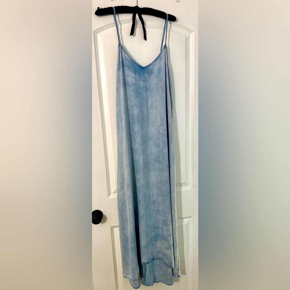 Gap 1969 100% Tencel hi-low denim colored dress